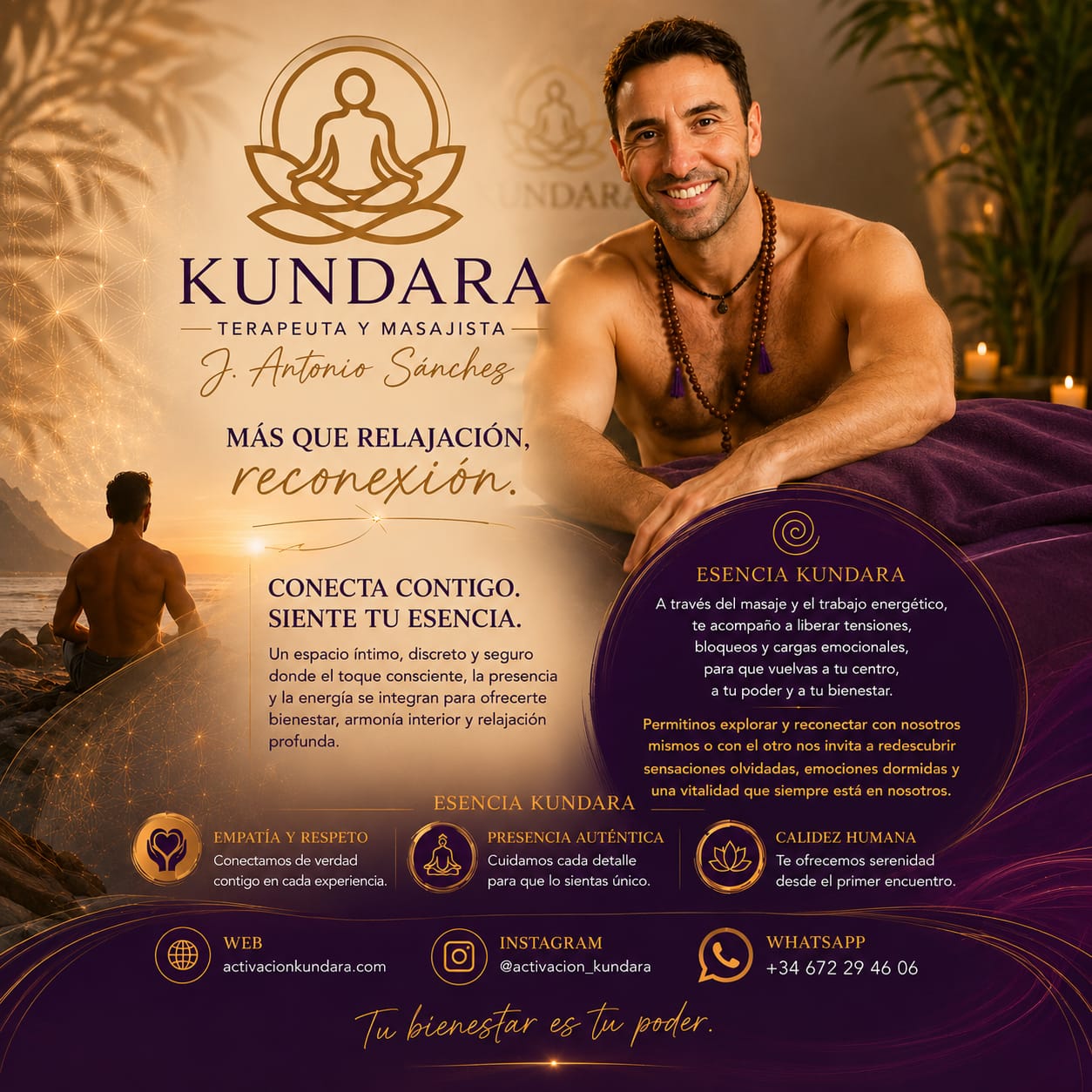 Masaje Tantra: tacto consciente y presencia en Kundara